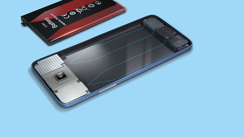 tesa-electronics-bond-and-detach-battery-mounting-step1of4-illustration tesa-electronics-bond-and-detach-battery-mounting-step1of4-illustration