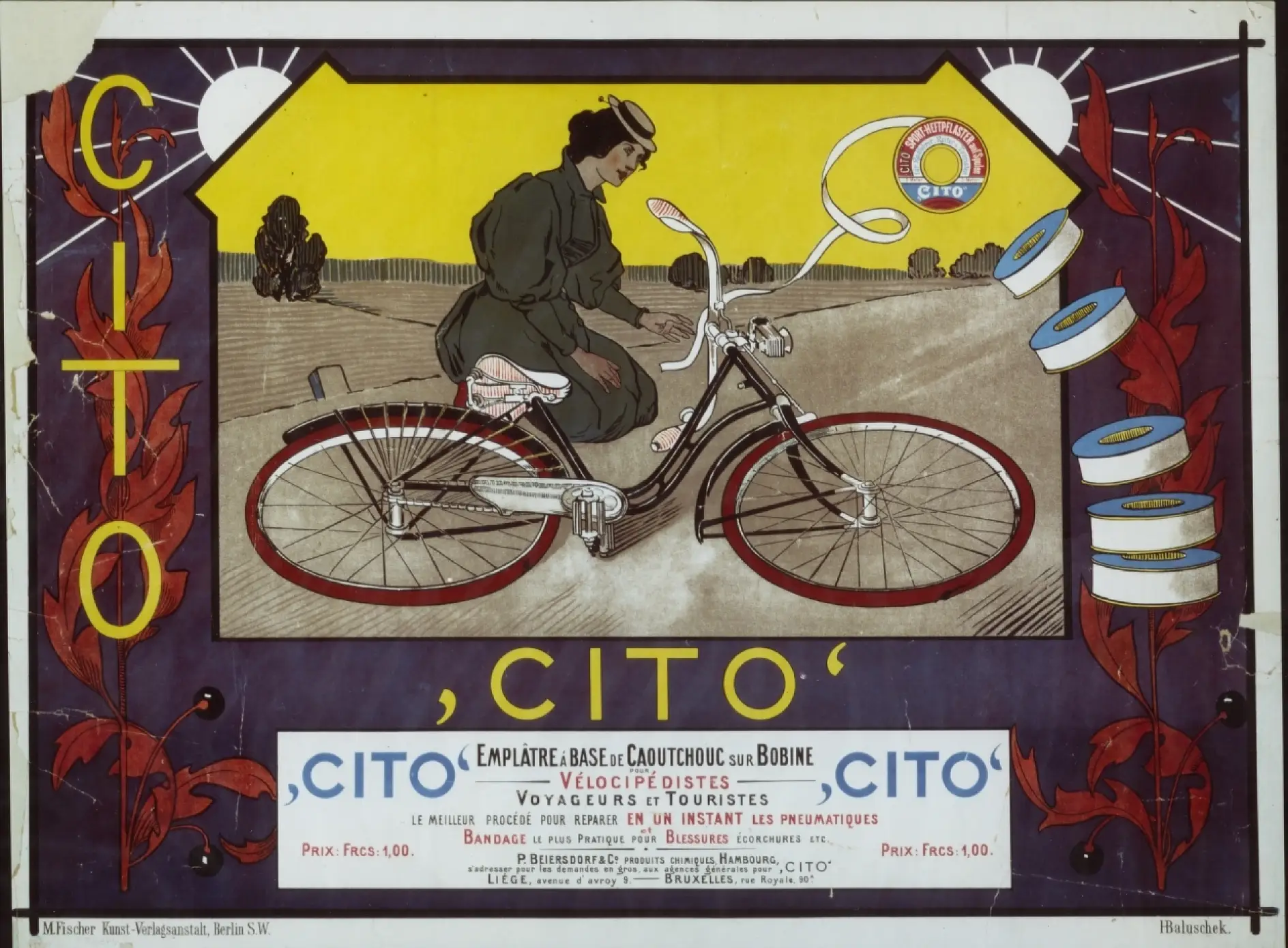 女人在自行车上使用Cito