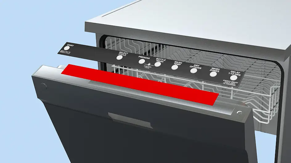 使用双面胶带将控制面板固定至电器上。