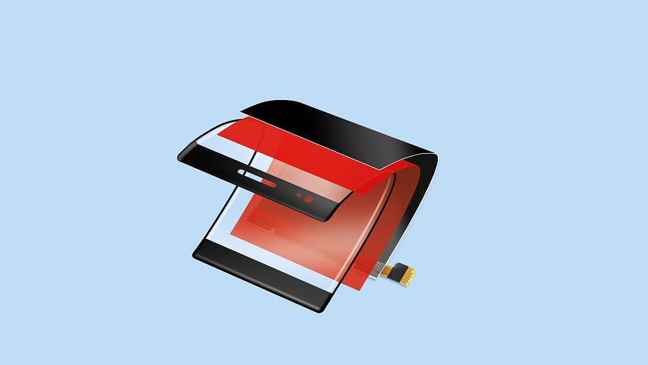 tesa-electronics-flexible-display-lamination-illustration tesa-electronics-flexible-display-lamination-illustration