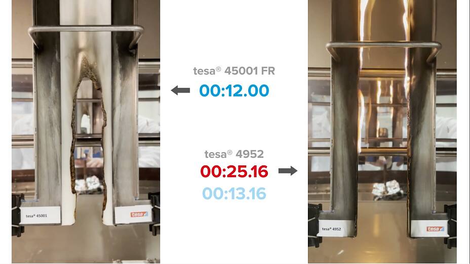 tesa® 45001FR vs tesa® 4952 tesa® 45001FR vs tesa® 4952