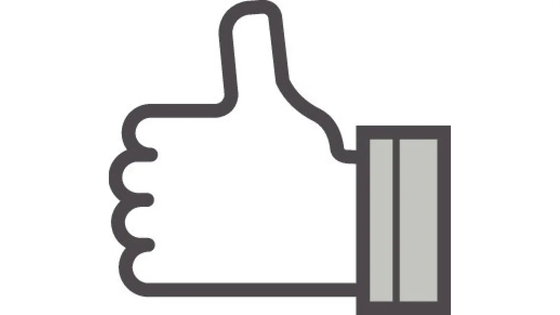 Illustration of a hand giving a thumbs-up. The hand is outlined in black with a gray sleeve and thumb extended upward, set against a plain white background. (This text has been generated by AI)