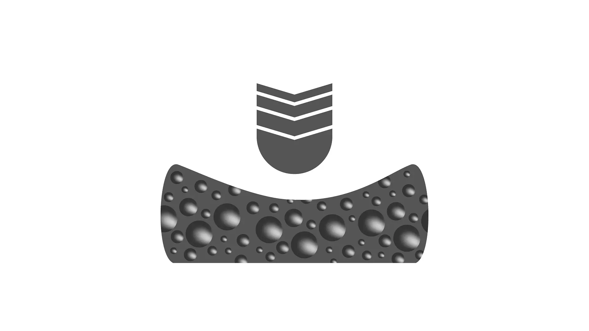 tesa adhesive strip with water droplets and downward arrow indicating water resistance or waterproof feature (This text has been generated by AI)