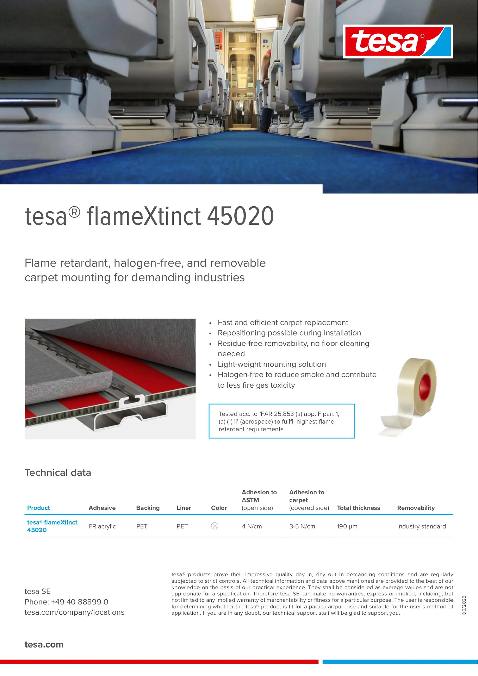 tesa® flameXtinct 45020 地毯安装宣传单